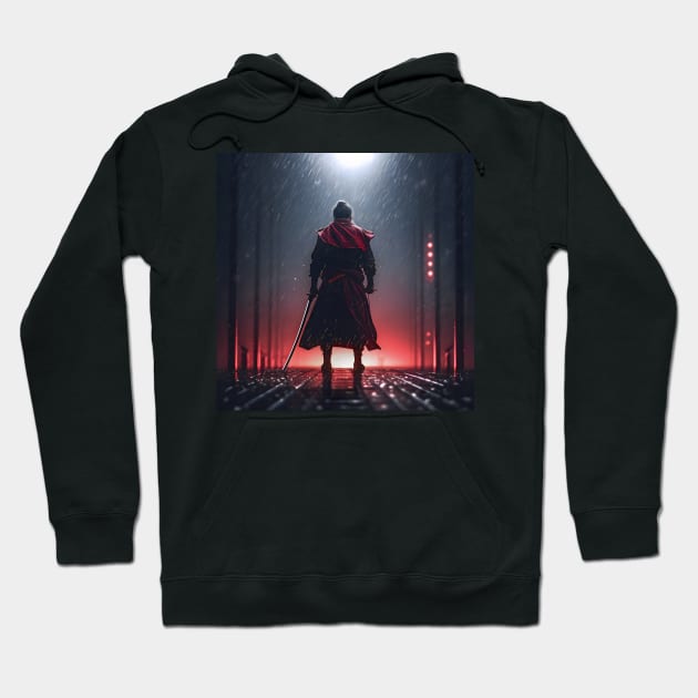 Tension in the dark: Samurai awaits his Destiny Hoodie by insaneLEDP